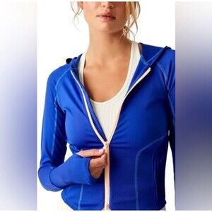 NWT FP Movement Sapphire Skys Playin' for Keeps Track Jacket Size Small